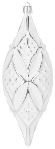 Vianočné ozdoby MagicHome, bielo-strieborné, 16 cm, 2 ks