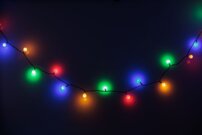 Vianočná reťaz MagicHome Cherry Balls, 100 LED multicolor, IP44, 8 funkcií, 9,90 m