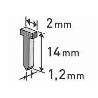Klince do sponkovacej pištole 1000ks, dĺžka/L 14mm